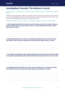 Free Inference Template | Year 6 Core | BookFlik