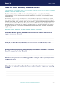 Free Inference Track Sheet | Year 6 Core | BookFlik
