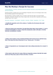 Free Instructions Worksheet | Year 3 Core | BookFlik