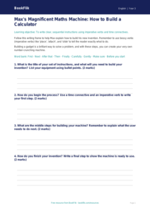 Free Instructions Writing Frame | Year 3 Core | BookFlik