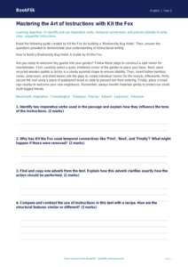 Free Instructions Track Sheet | Year 5 Greater Depth | BookFlik