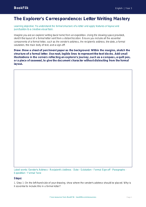 Free Letter Writing Drawing Sheet | Year 5 Greater Depth | BookFlik
