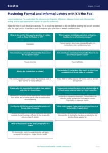 Free Letter Writing Flashcards | Year 5 Greater Depth | BookFlik