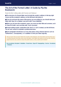 Free Letter Writing Poster | Year 5 Greater Depth | BookFlik
