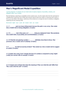 Free Modal Verbs Activity Sheet | Year 5 Greater Depth | BookFlik