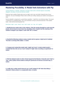 Free Modal Verbs Worksheet | Year 5 Greater Depth | BookFlik