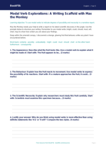 Free Modal Verbs Writing Frame | Year 5 Greater Depth | BookFlik