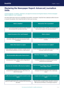 Free Newspaper Writing Flashcards | Year 5 Greater Depth | BookFlik