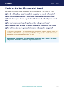 Free Non-Chronological Reports Poster | Year 5 Greater Depth | BookFlik