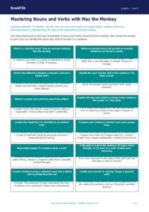Free Nouns And Verbs Flashcards | Year 5 Greater Depth | BookFlik