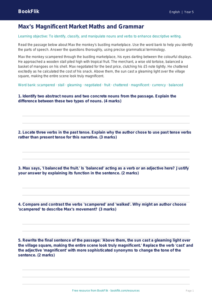 Free Nouns And Verbs Track Sheet | Year 5 Greater Depth | BookFlik