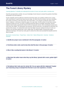 Free Nouns And Verbs Comprehension | Year 6 Core | BookFlik