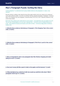 Free Paragraphs Activity Sheet | Year 3 Core | BookFlik