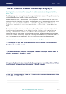 Free Paragraphs Comprehension | Year 5 Greater Depth | BookFlik