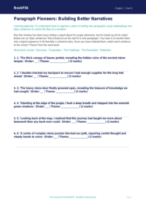 Free Paragraphs Activity Sheet | Year 6 Core | BookFlik