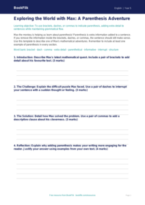 Free Parenthesis Template | Year 5 Greater Depth | BookFlik