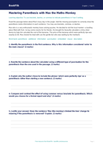 Free Parenthesis Track Sheet | Year 5 Greater Depth | BookFlik