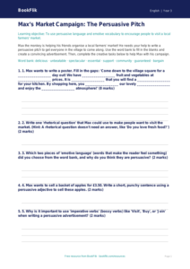 Free Persuasive Writing Activity Sheet | Year 3 Core | BookFlik