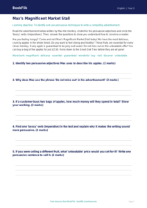 Free Persuasive Writing Track Sheet | Year 3 Core | BookFlik