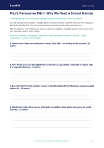 Free Persuasive Writing Frame | Year 3 Core | BookFlik