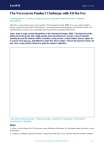 Free Persuasive Writing Drawing Sheet | Year 5 Greater Depth | BookFlik