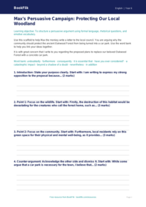 Free Persuasive Writing Frame | Year 6 Literacy Resource | BookFlik