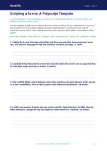 Free Playscripts Template | Year 5 Greater Depth | BookFlik