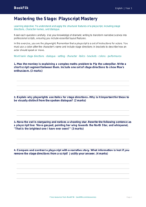 Free Playscripts Worksheet | Year 5 Greater Depth | BookFlik