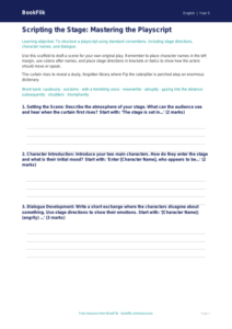 Free Playscripts Writing Frame | Year 5 Greater Depth | BookFlik