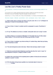 Free Poetry Quiz | Year 6 Core | BookFlik