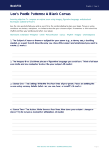 Free Poetry Template | Year 6 Core | BookFlik