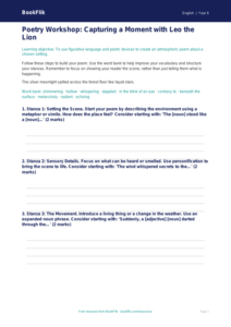 Free Poetry Writing Frame | Year 6 Core | BookFlik
