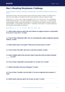 Free Prefixes And Suffixes Quiz | Year 5 Greater Depth | BookFlik