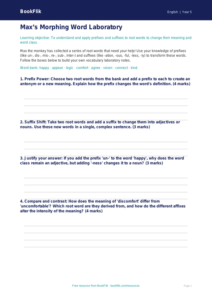 Free Prefixes And Suffixes Template | Year 5 Greater Depth | BookFlik