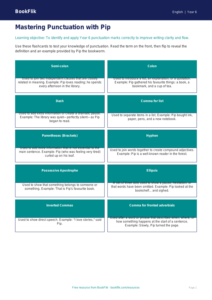 Free Punctuation Flashcards | Year 6 Core | BookFlik