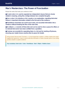 Free Punctuation Poster | Year 6 Core | BookFlik
