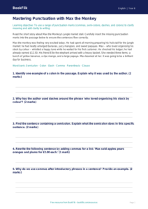 Free Punctuation Track Sheet | Year 6 Core | BookFlik