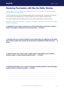 Free Punctuation Writing Frame | Year 6 Core | BookFlik