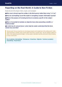 Free Report Writing Poster | Year 5 Greater Depth | BookFlik