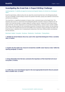 Free Report Writing Track Sheet | Year 5 Greater Depth | BookFlik