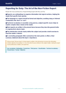 Free Report Writing Poster | Year 6 Core | BookFlik