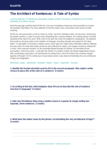 Free Sentence Structure Comprehension | Year 5 Greater Depth | BookFlik
