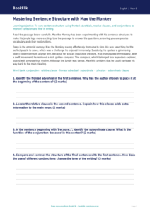 Free Sentence Structure Track Sheet | Year 5 Greater Depth | BookFlik