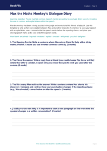 Free Speech Marks Template | Year 5 Greater Depth | BookFlik