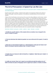 Free Speech Writing Comprehension | Year 5 Greater Depth | BookFlik