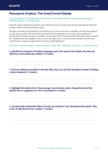 Free Speech Writing Track Sheet | Year 5 Greater Depth | BookFlik