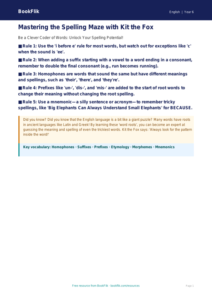 Free Spelling Poster | Year 6 Core | BookFlik
