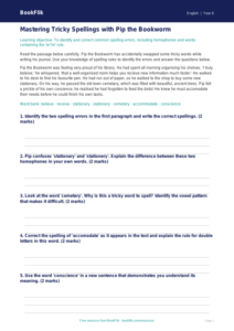 Free Spelling Track Sheet | Year 6 Core | BookFlik