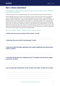 Free Stories Comprehension | Year 3 Core | BookFlik