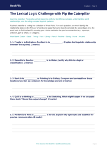 Free Verbal Reasoning Activity Sheet | Year 5 Greater Depth | BookFlik